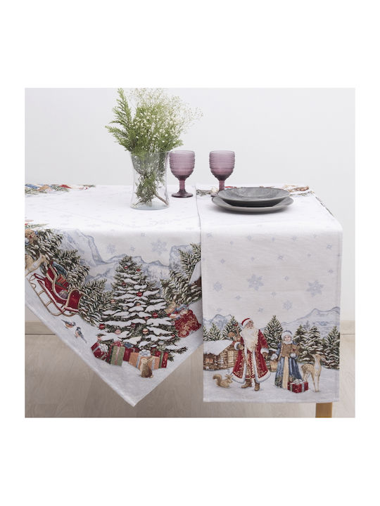 Dimeco Christmas Tablecloth Gray L140xW220cm.