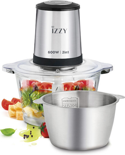 Izzy IZ-6904 Multi Chopper 600W mit Behälter 1,8l Inox