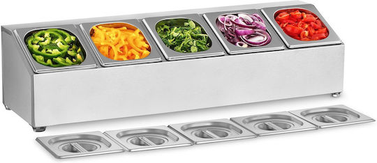 Display Stand Food Containers 5 X Gn1/6 + 5 X Containers
