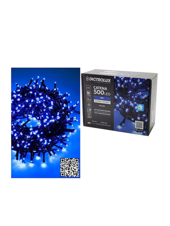 500 Λαμπάκια LED 17μ. Μπλε σε Σειρά 500 Λαμπάκια LED 17μ. Μπλε σε Σειρά