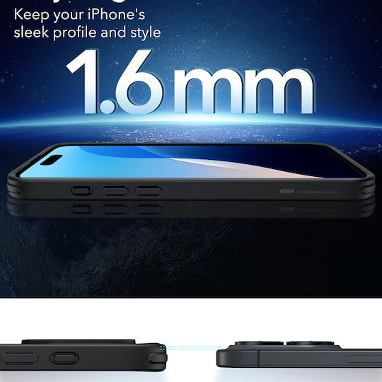 ESR Classic Hybrid Halolock Back Cover Silicone / Plastic 0.7mm Transparent (iPhone 16 Plus)