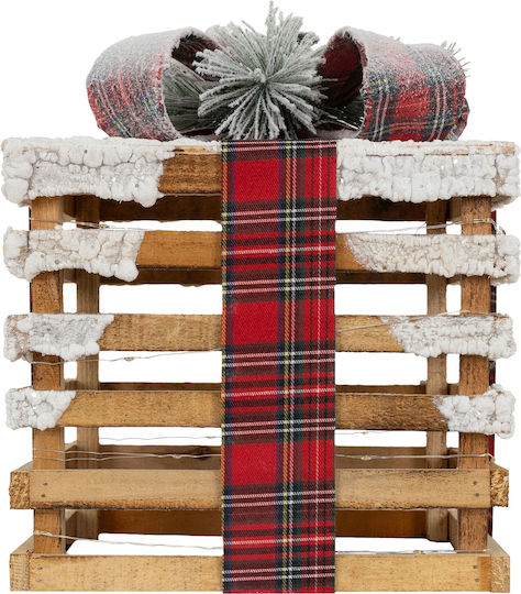 ECD Germany Beleuchtet Weihnachtliche Holz Figur Box Braun 3Stück