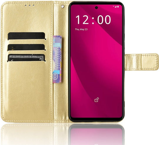 Wallet Piele artificială / Plastic / Silicon Auriu (T Phone 2 Pro 5G)