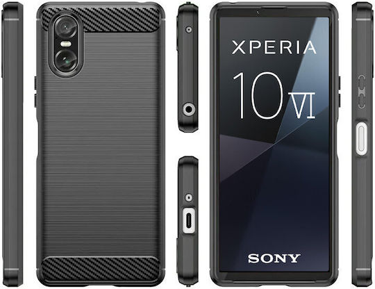 Back Cover Plastic / Silicon Negru (Xperia 10 VI)