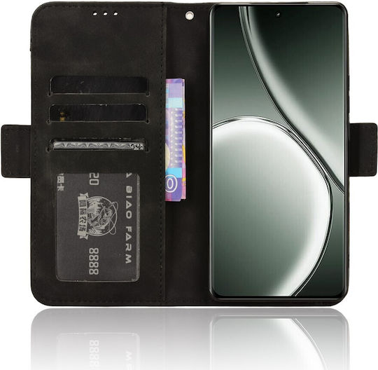 Umschlag Rückseite Synthetisches Leder / Kunststoff / Silikon Magnetisch Schwarz (Realme GT 6)
