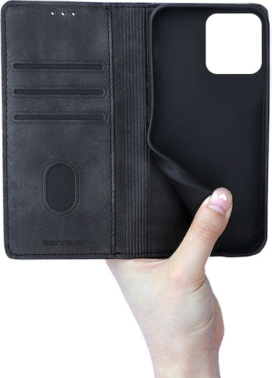 Vintage Magnet Wallet Case Sonique Apple iPhone 16 Pro Black