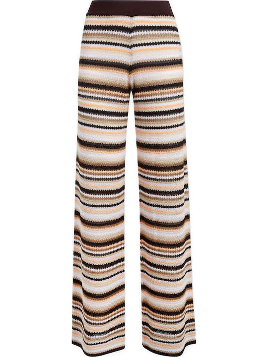 Women's Fabric Trousers Striped