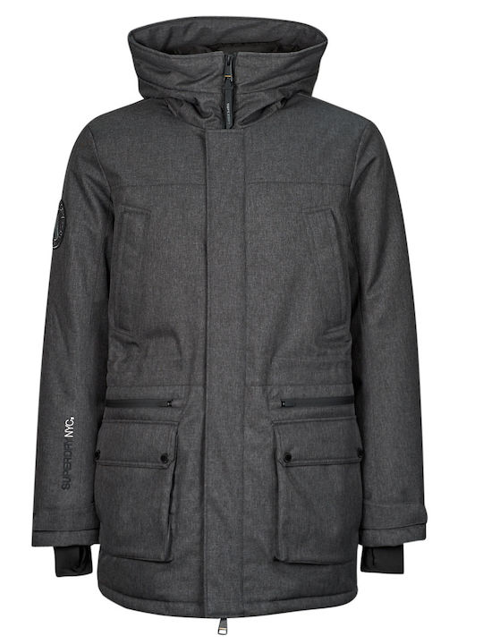 City Tweed Winter Jacket Parka Gray