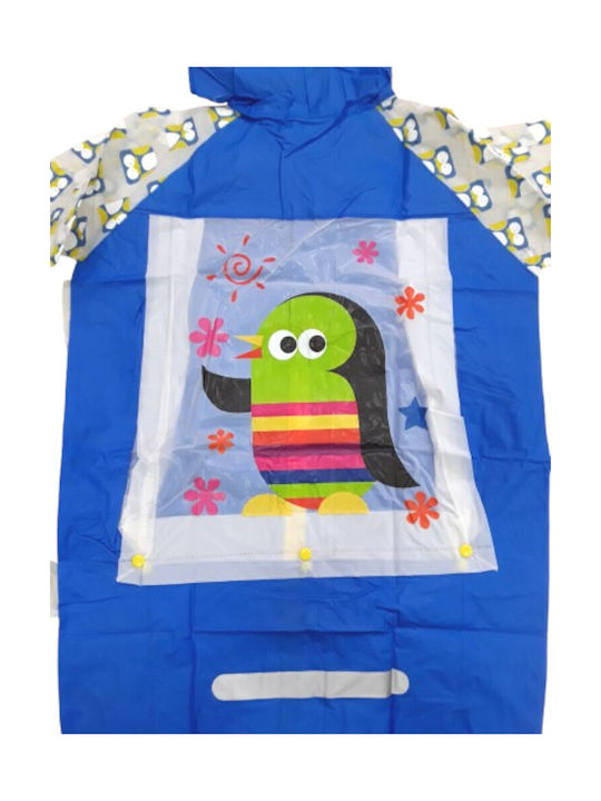 Domina Waterproof Kids Casual Jacket with Hood Blue