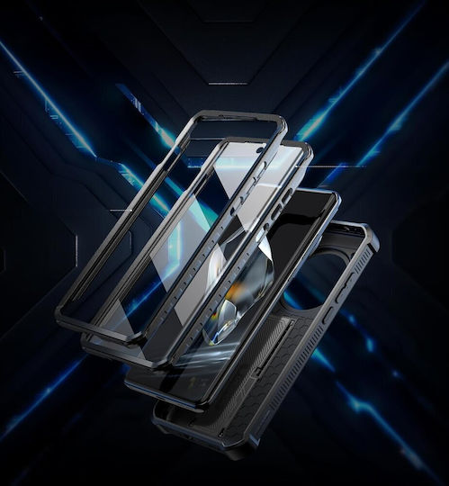 Θωρακισμένη Θήκη Oneplus 12 Dexnor Full Body Two Frames Μαύρη