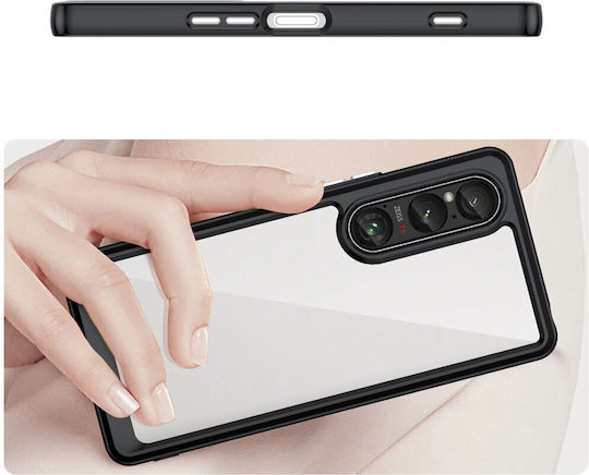 Θήκη Sony Xperia 1 Vi Fusion Hybrid Διαφανής Μαύρη