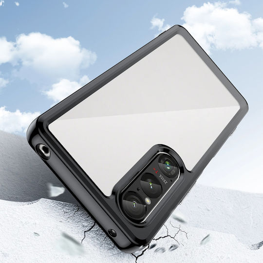 Θήκη Sony Xperia 1 Vi Fusion Hybrid Διαφανής Μαύρη
