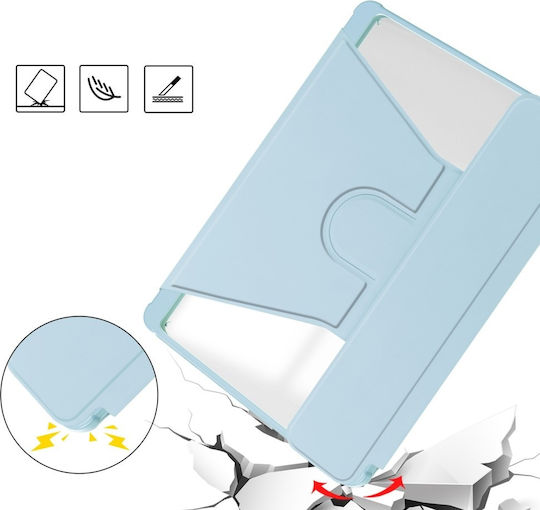 Case + Keyboard Samsung Galaxy Tab S9 Fe+ Plus Rotary 360° Leather Light Blue