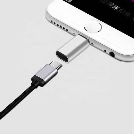 Adaptor Încărcare Rapidă Micro Usb Lightning Redare Muzică Transfer Date Argintiu