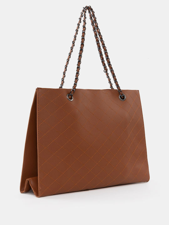 Brown Shoulder Bag and Necessaire Set