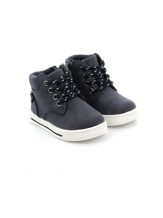 Kids Boots with Zipper Blue