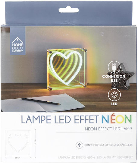 The Home Deco Factory Neon LED Herz Dekorative Tischlampe