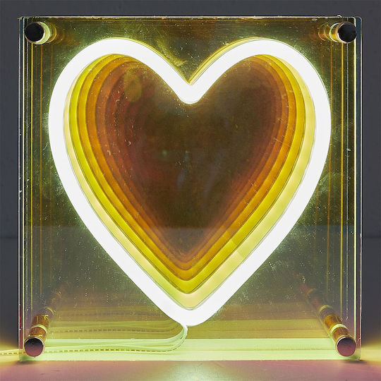 The Home Deco Factory Neon Διακοσμητικό Φωτιστικό LED Καρδιά 18x18x3.3εκ.