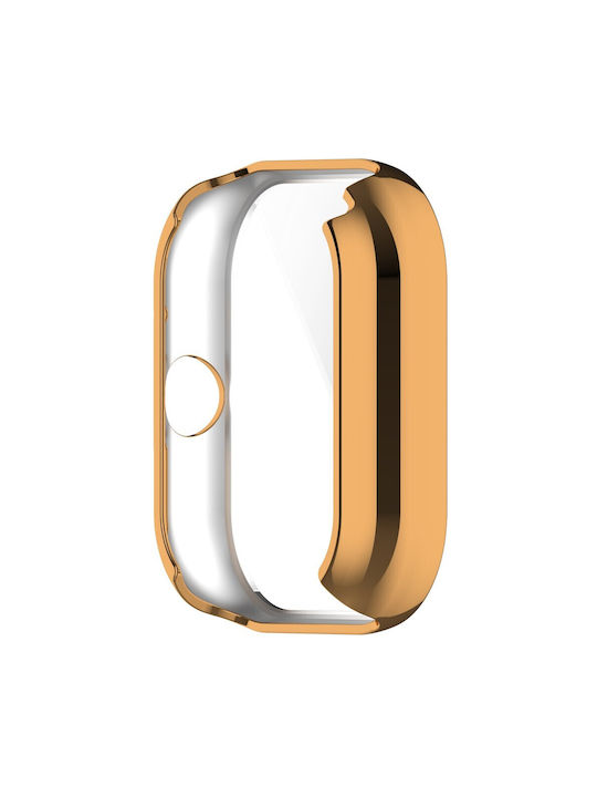 2-в-1 калъф и протектор за екран за Xiaomi Redmi Watch 3 Lite Watch 3 Active розово злато