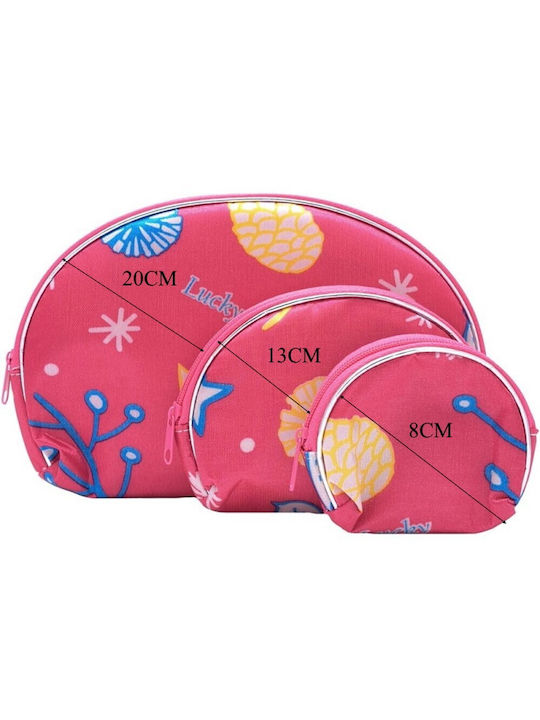 Set Toiletry Bag in Pink color