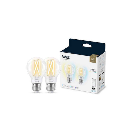 WiZ Smart Λάμπα LED 6.7W για Ντουί E27 και Σχήμα A60 Θερμό Λευκό