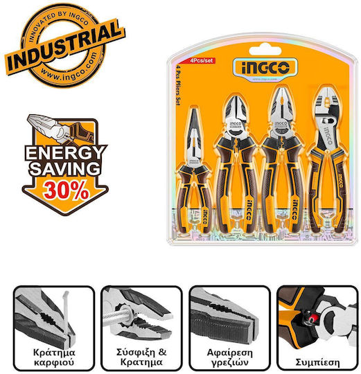 Ingco Pliers set Length 152.4mm 4pcs