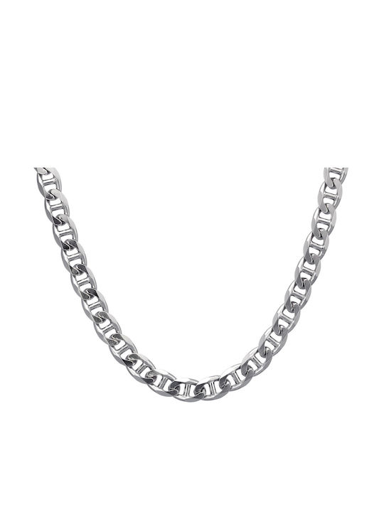 Croma Catene Silver Chain Neck Wide Thickness 7.8mm and Length 60cm