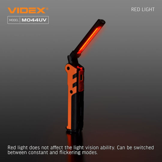 Videx Επαναφορτιζόμενος Φακός LED IP68 με Μέγιστη Φωτεινότητα 400lm