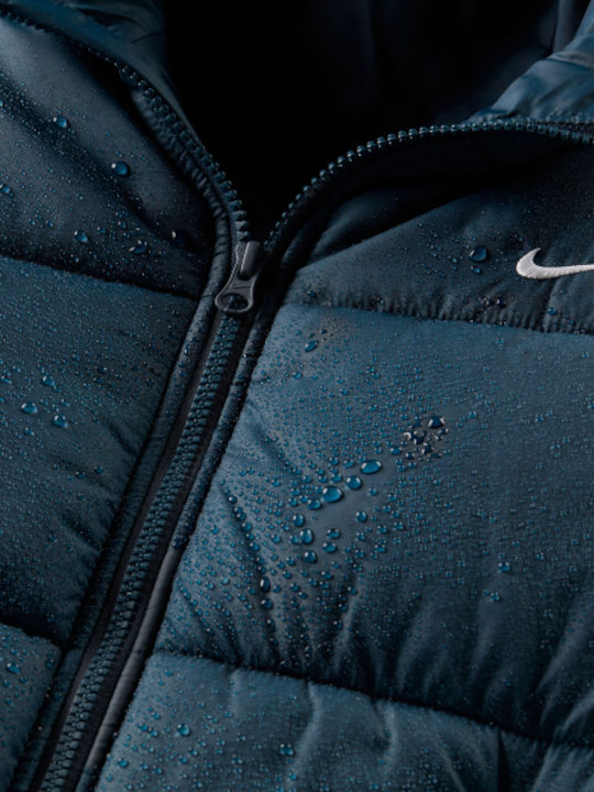 Kurz Damen Puffer Jacke für Winter Blau