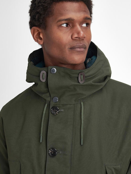 Barbour Beaufort Jacket Parka Dark Olive Green