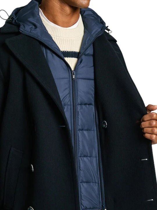 Men's Blue Half Coat