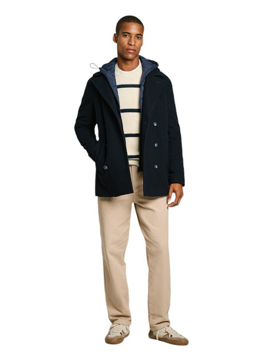 Men's Blue Half Coat