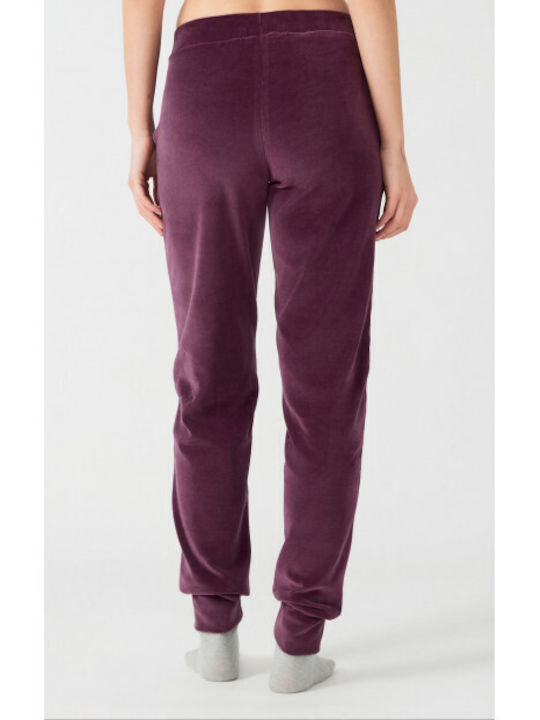 Minerva Winter Cotton Women's Pyjama Pants Purple