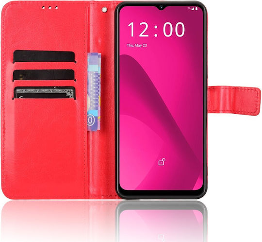 Wallet Synthetic Leather / Plastic / Silicone Red (T Phone 2 5G)