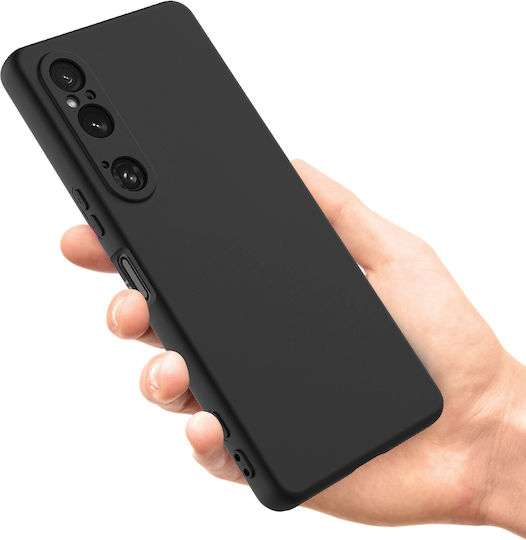 Umschlag Rückseite Silikon Schwarz (Xperia 1 VI - Xperia 1 VI)