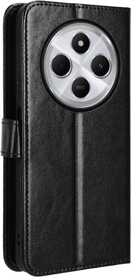 Wallet Synthetic Leather / Plastic / Silicone Black (Xiaomi Redmi 14C)
