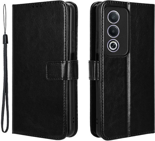 Wallet Synthetic Leather / Plastic / Silicone Black (Oppo A80 5G)