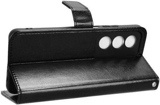 Wallet Synthetic Leather / Plastic / Silicone Black (Oppo A80 5G)