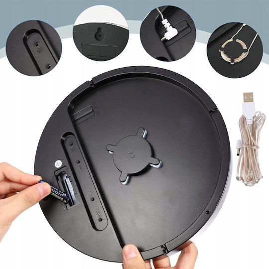 Ceas de Perete Digital Plastic Alb