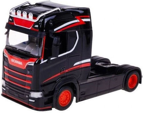 Bburago Street Fire Haulers Custom Cabs Scania 770s Камион Черен 1:43 за 3+ Години