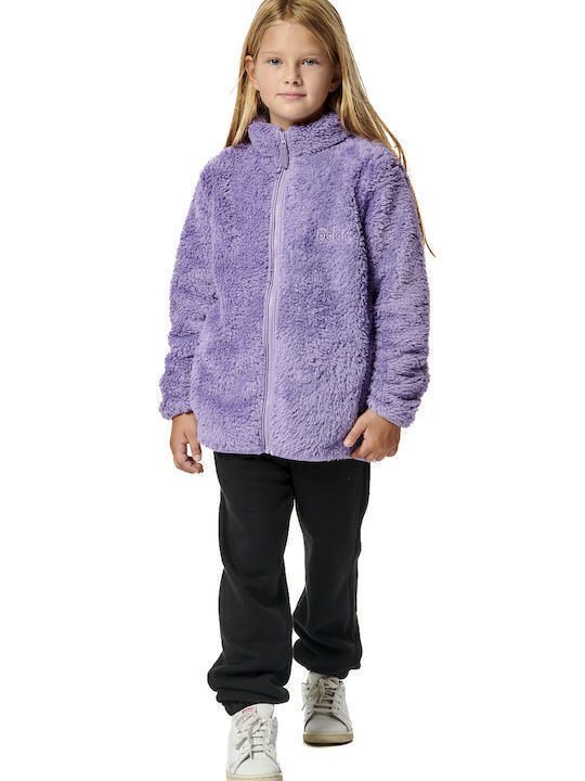 Kids Cardigan Fleece Purple