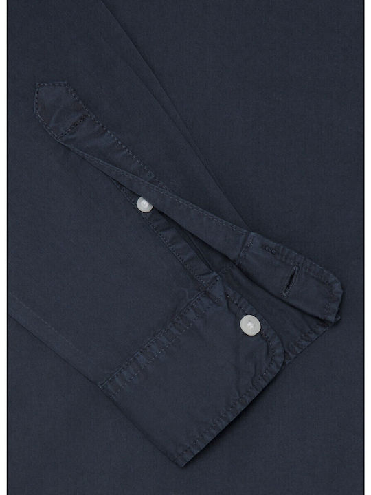 Manley Cotton Shirt Navy Blue