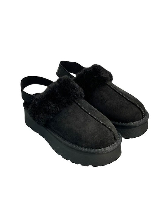 Xti Winter Women's Slippers in Black color