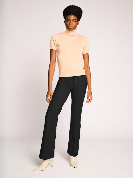 Beatrice Damen Stoff Hose in Bootcut Passform Schwarz
