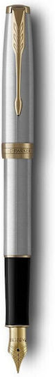 Parker Sonnet Inox Писалка Medium Сива с Черно Мастило
