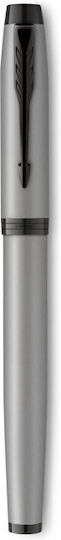 Parker Im Core Metal Fountain Pen Medium Grey Brass With Black Ink