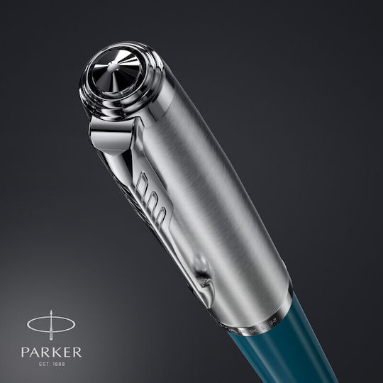 Parker Writing Pen Fine Blue made of Steel with Blue Ink