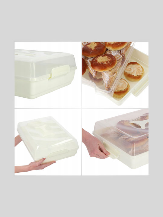Kadax Plastic Container Cake Pastries Rectangular Large Box