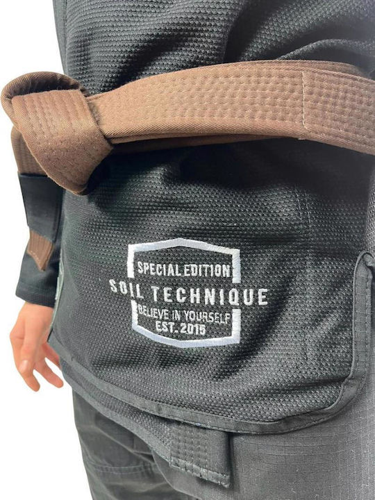 Soiltecnique Men's Brazilian Jiu Jitsu Uniform Black