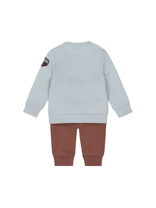 Dirkje Kids Sweatpants Set Light Blue, Brown